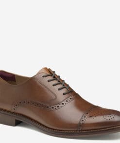 Johnston & Murphy Conard Cap Toe Tan Calfskin 2.0