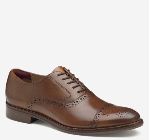 Johnston & Murphy Conard Cap Toe Tan Calfskin 2.0