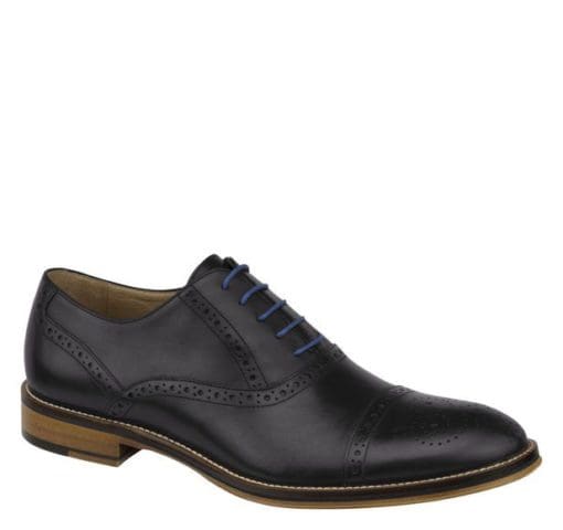 Johnston & Murphy Conard Cap Toe Black Calfskin - Trunk Show Pricing