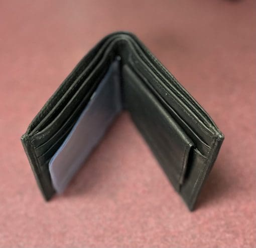 Genuine Black Leather Multi-Faceted Wallet - Image 2
