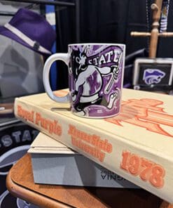 A Kansas State Willy Wildcat mug