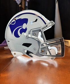 KSU LED desk sign of a KSU football helmet