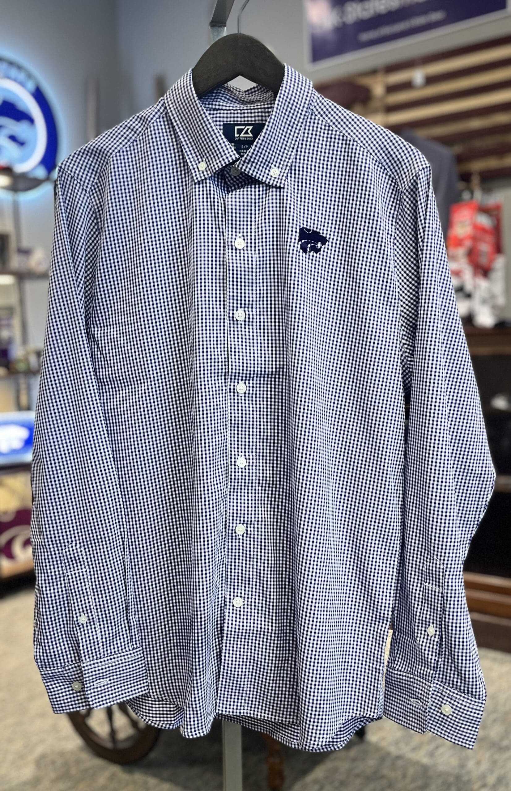 Cutter & Buck Powercat Purple Gingham